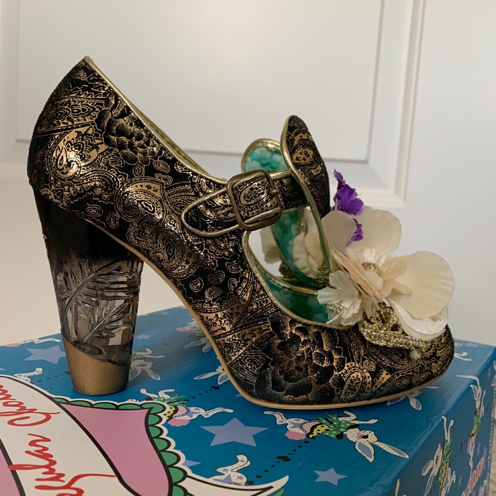 Irregular Choice Lucite Heel T-Strap